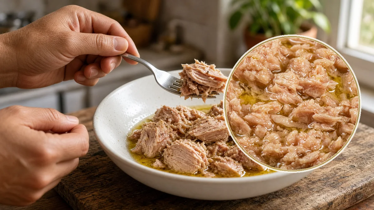 Atún en aceite en un contexto alimentario cotidiano