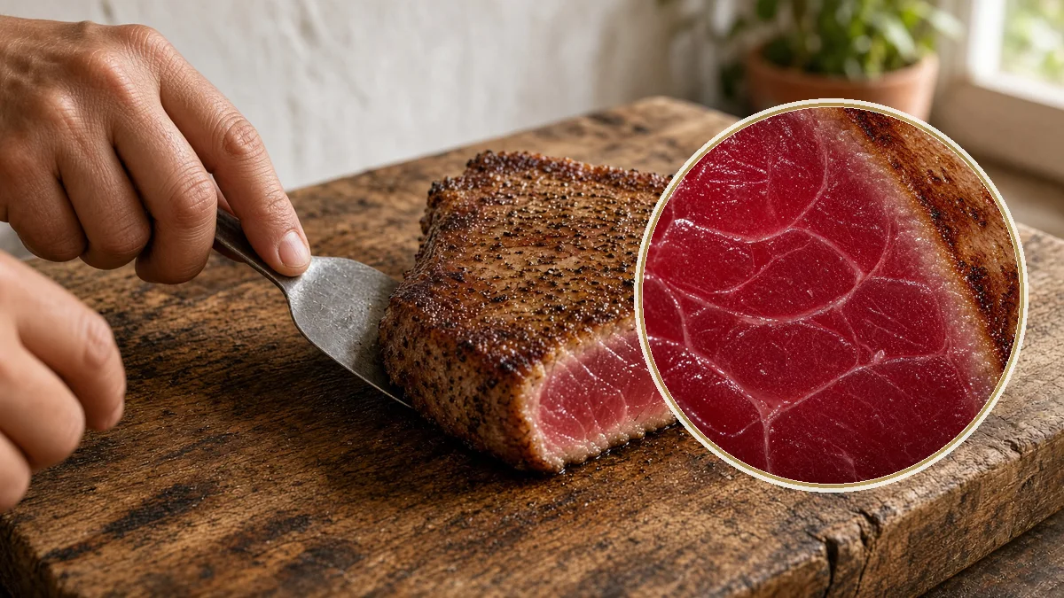 Atún fresco en un contexto alimentario cotidiano