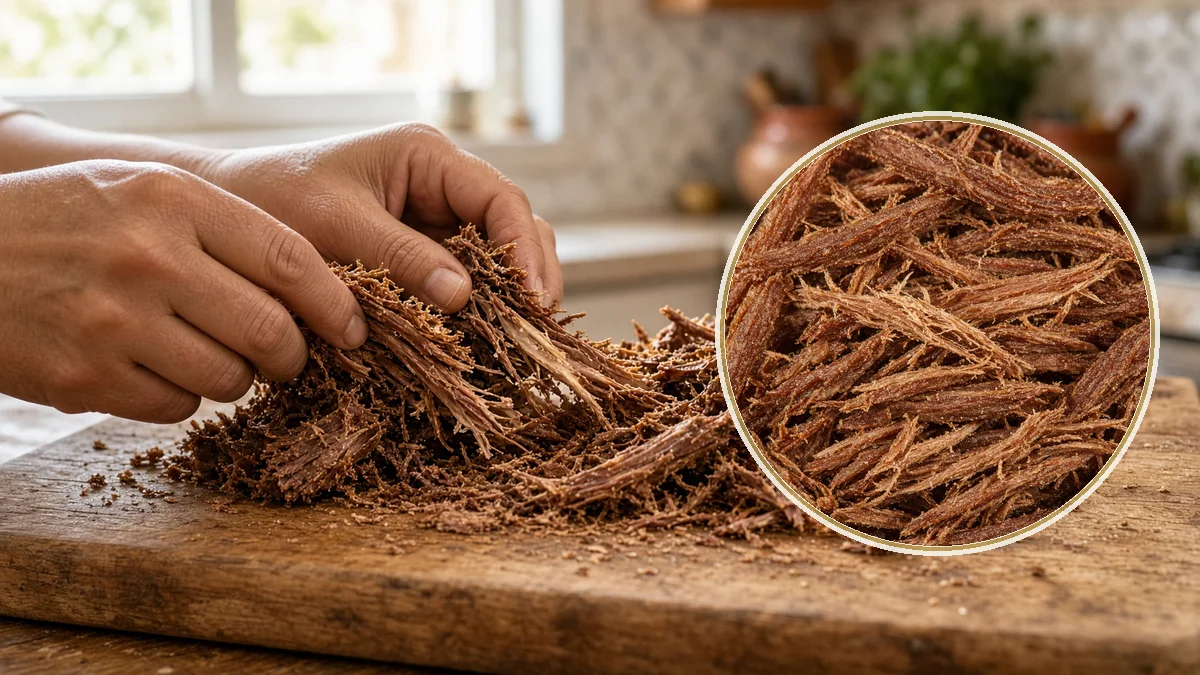 Carne seca en un contexto alimentario cotidiano