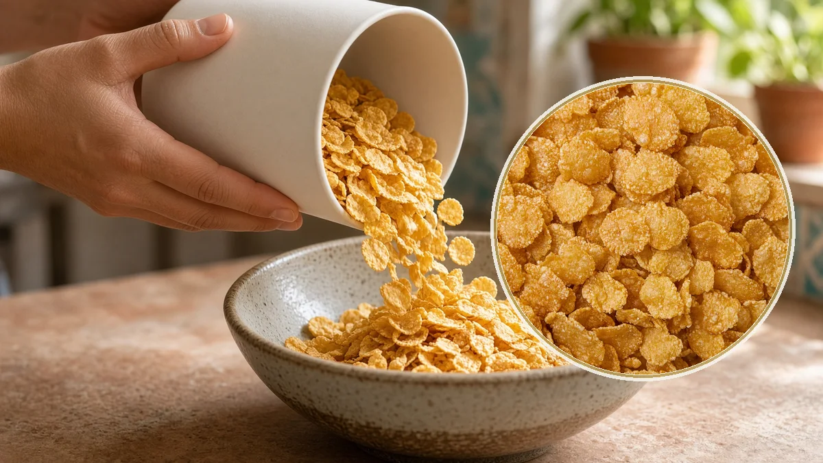 Cereal de maíz en un contexto alimentario cotidiano