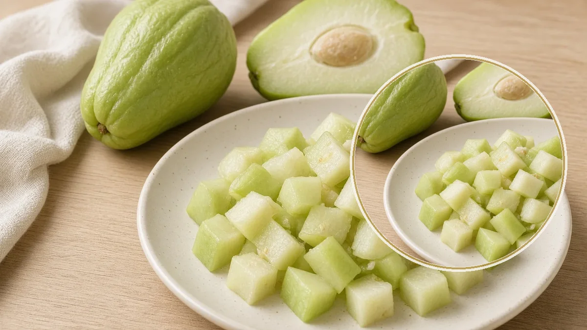 Chayote en un contexto alimentario cotidiano