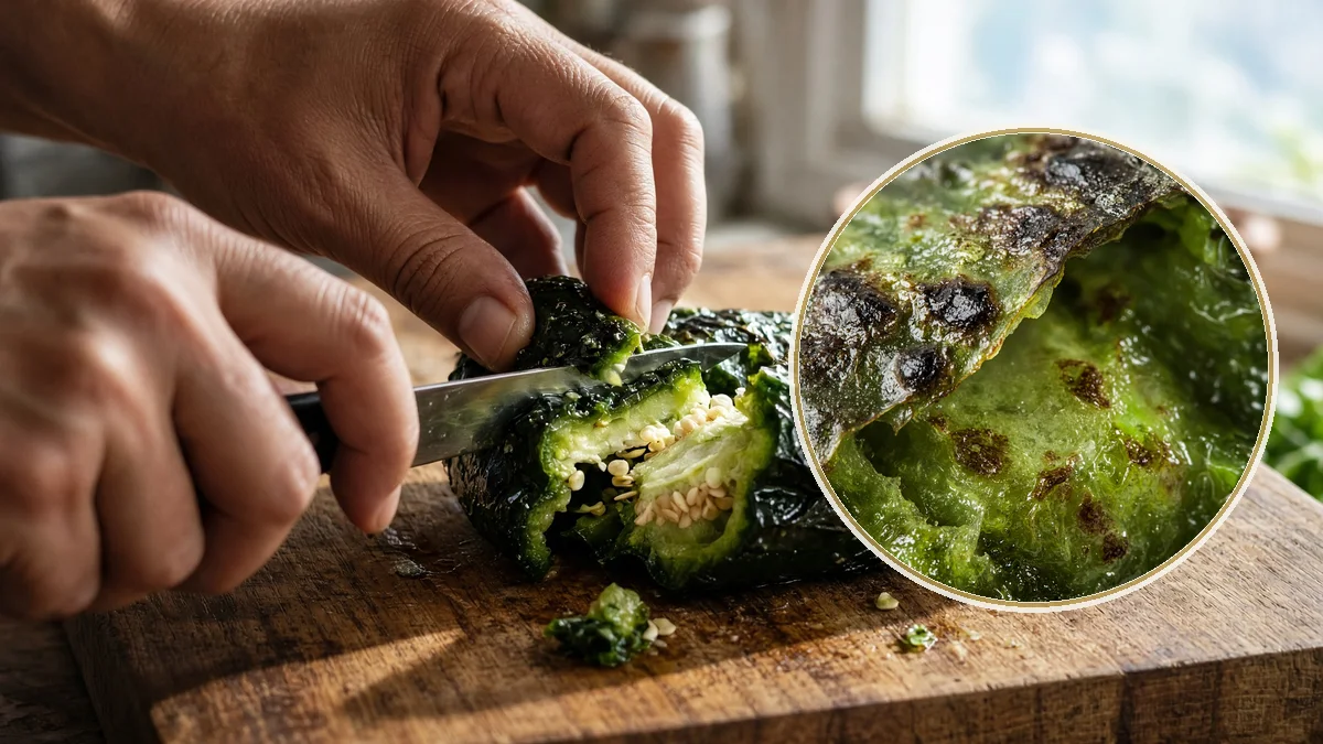 Chile poblano en un contexto alimentario cotidiano