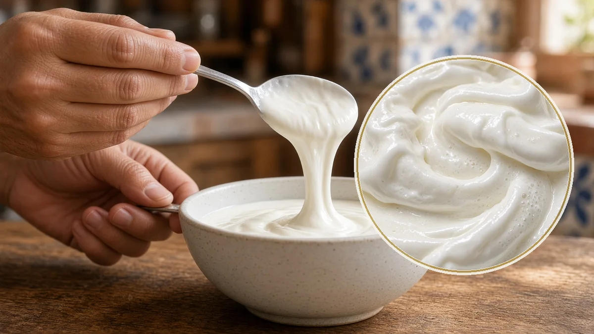 Crema en un contexto alimentario cotidiano