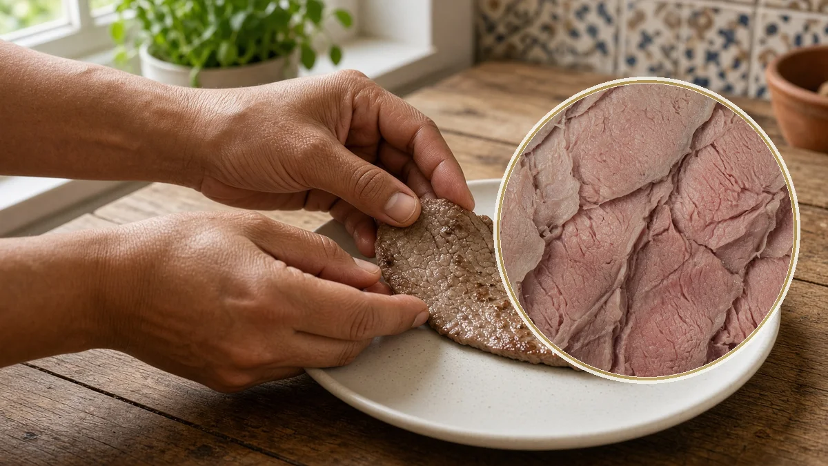 Filete de res en un contexto alimentario cotidiano
