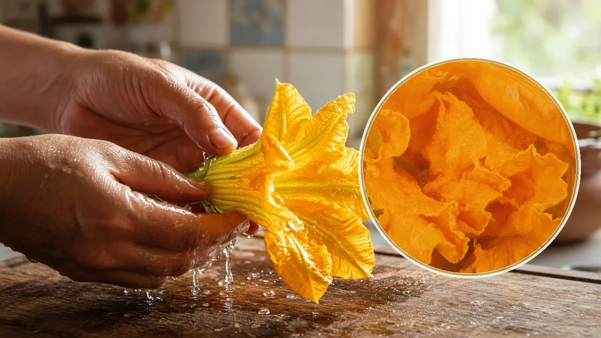Flor de calabaza en un contexto alimentario cotidiano