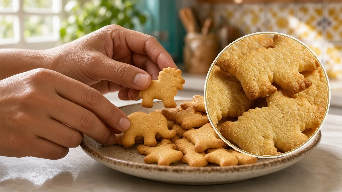 Galleta de animalito en un contexto alimentario cotidiano