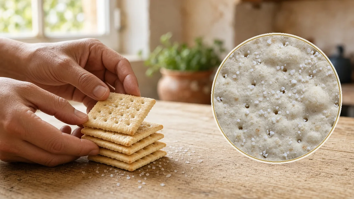 Galleta salada en un contexto alimentario cotidiano