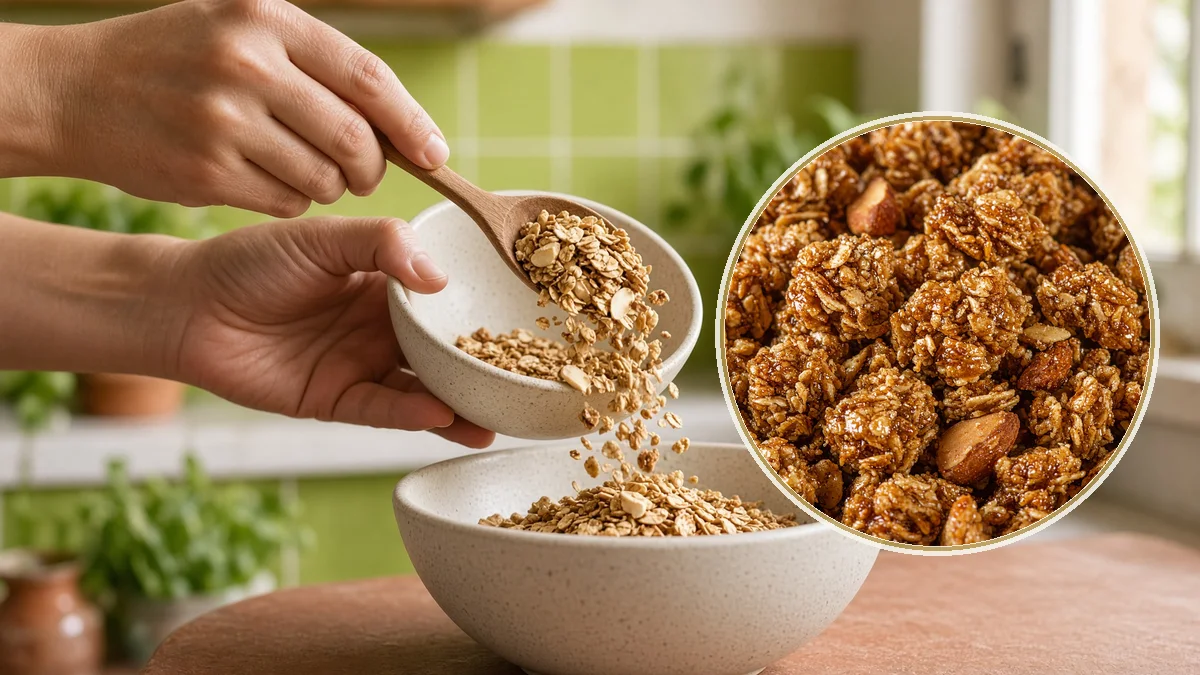 Granola en un contexto alimentario cotidiano