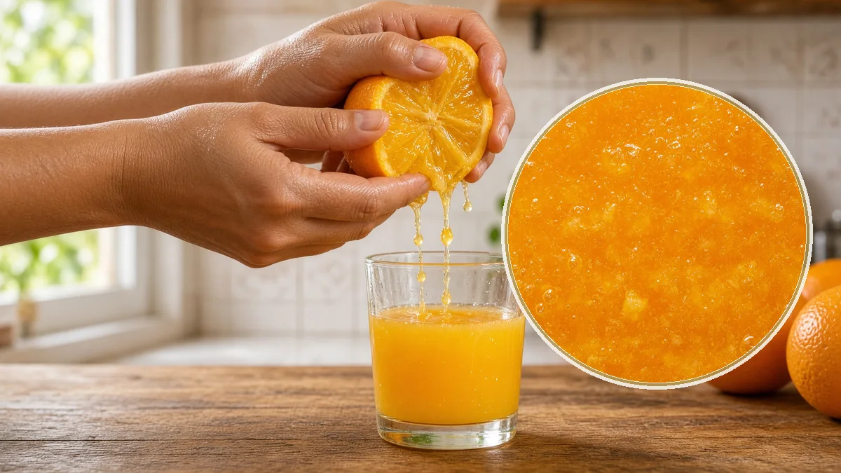 Jugo de naranja en un contexto alimentario cotidiano