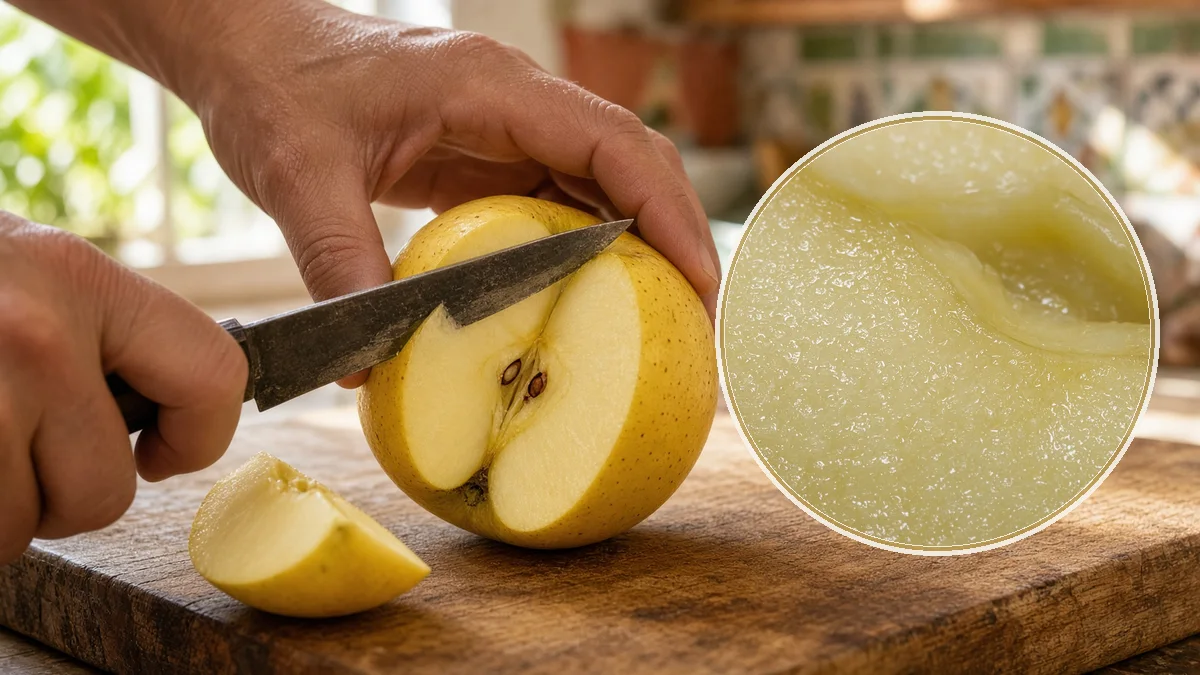 Manzana golden en un contexto alimentario cotidiano