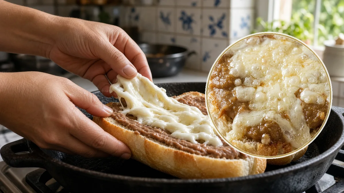 Mollete en un contexto alimentario cotidiano