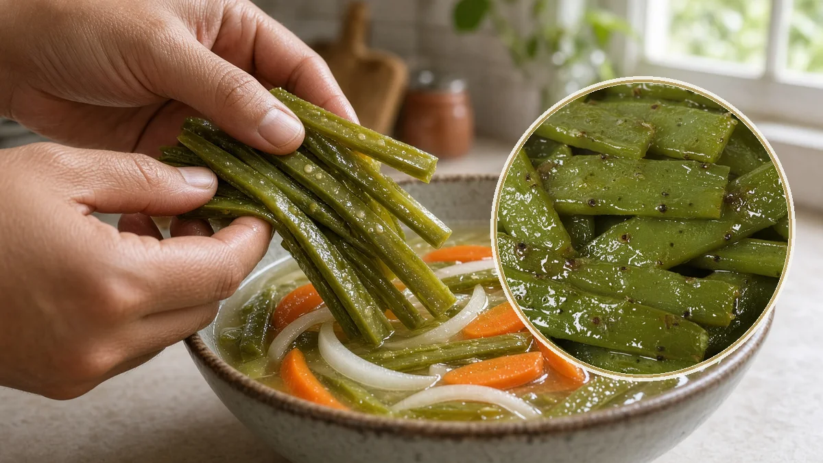 Nopal en escabeche en un contexto alimentario cotidiano