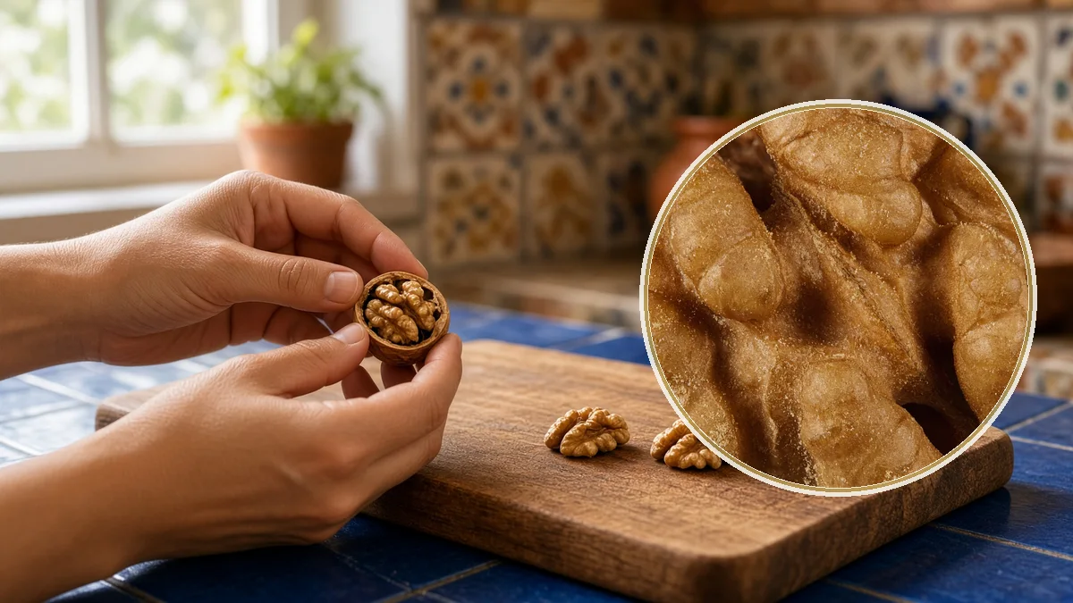 Nuez en un contexto alimentario cotidiano