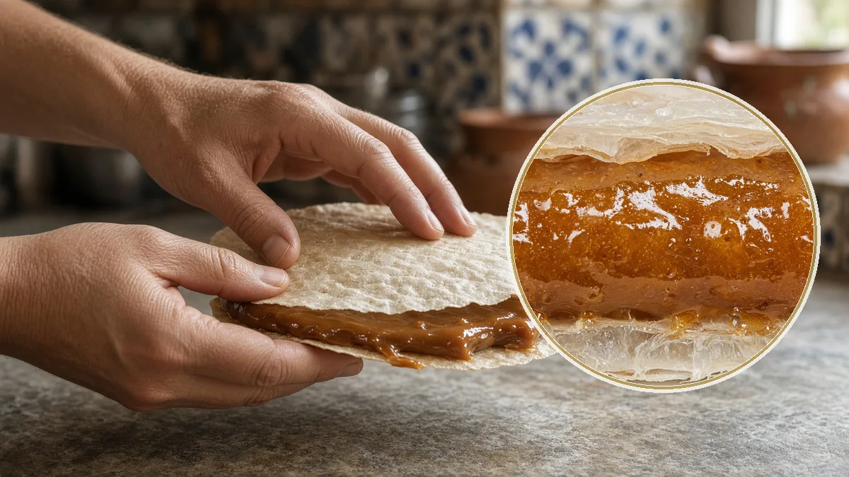 Obleas con cajeta en un contexto alimentario cotidiano