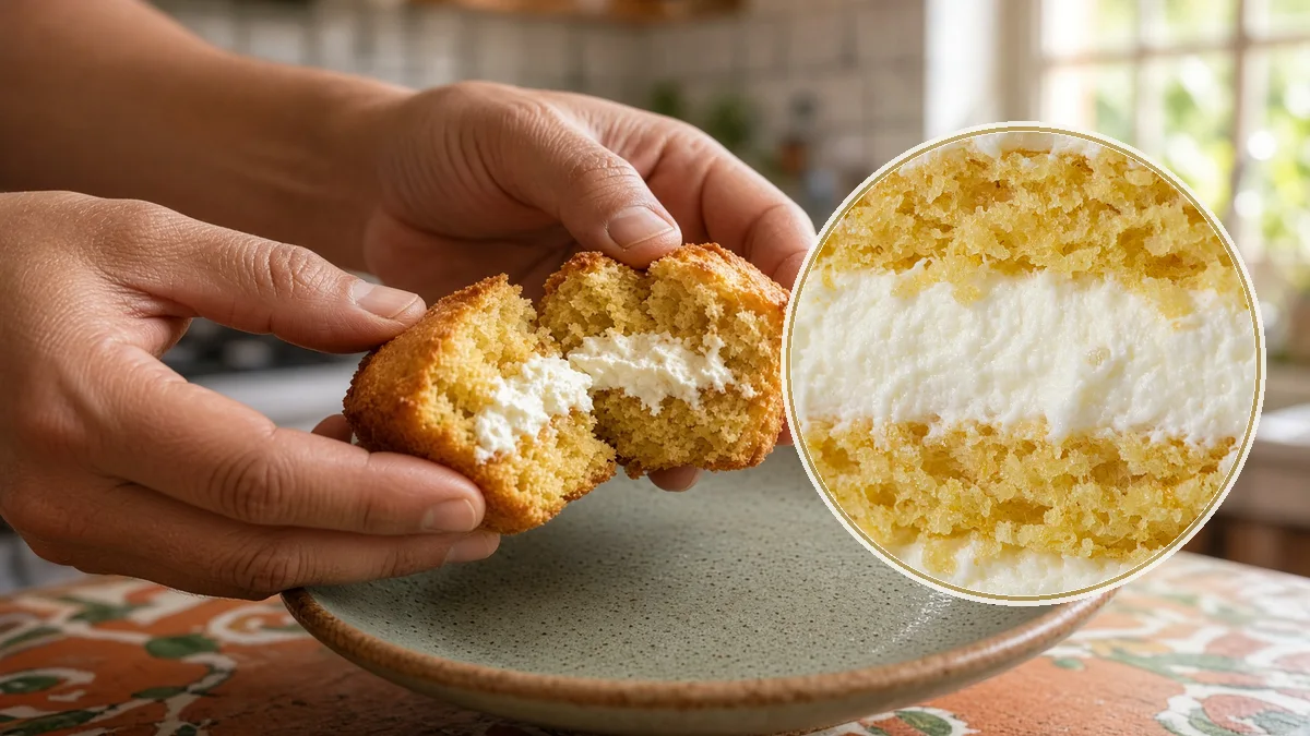 Pastelito empaquetado en un contexto alimentario cotidiano