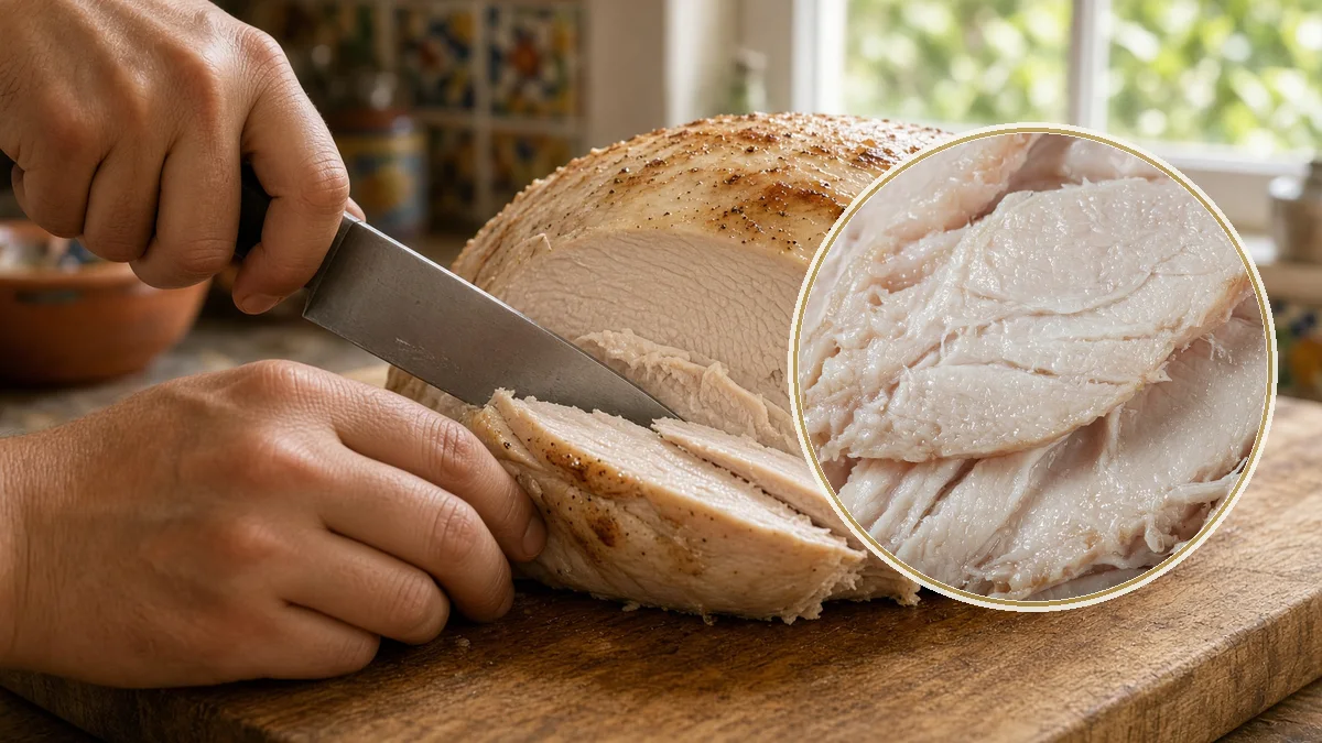 Pechuga de pavo en un contexto alimentario cotidiano
