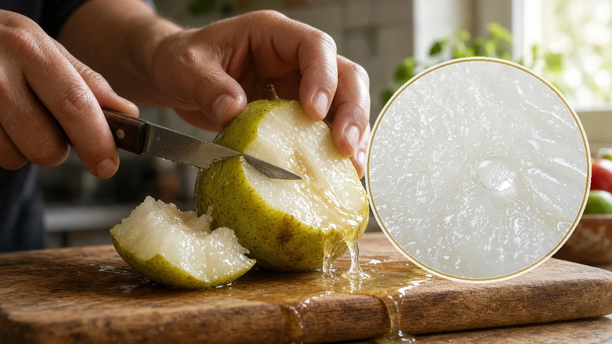 Pera de agua en un contexto alimentario cotidiano