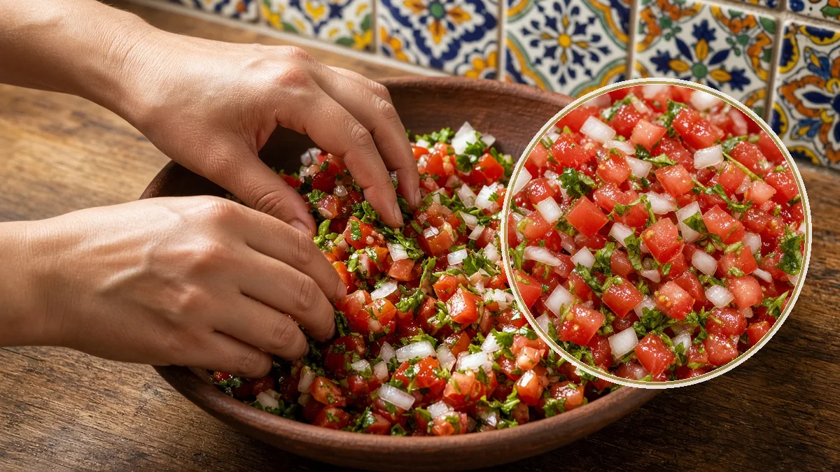 Pico de gallo en un contexto alimentario cotidiano
