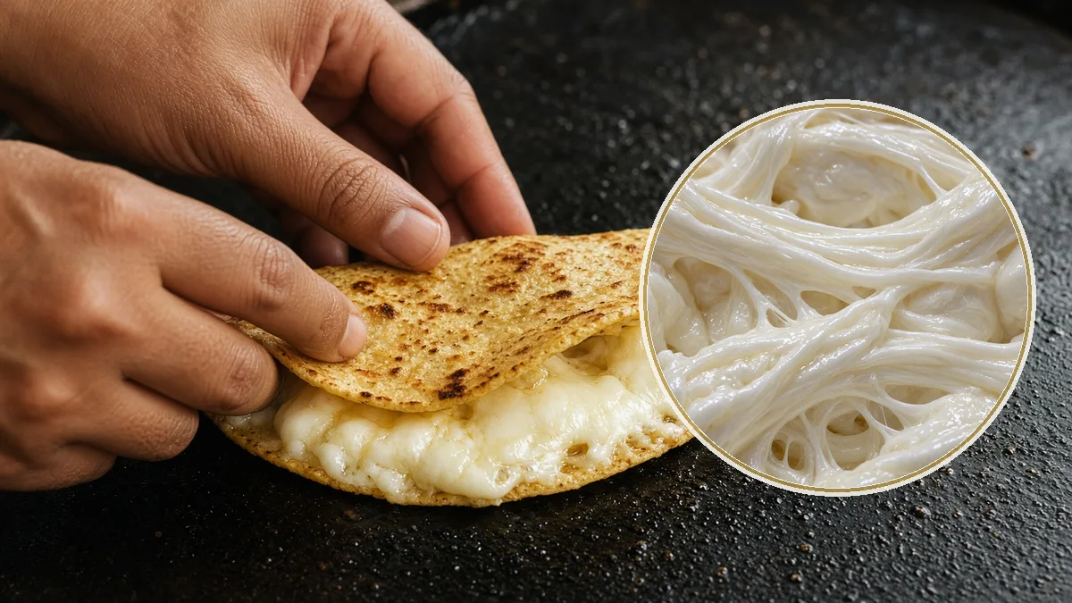 Quesadilla en un contexto alimentario cotidiano