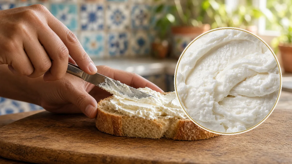 Queso crema en un contexto alimentario cotidiano