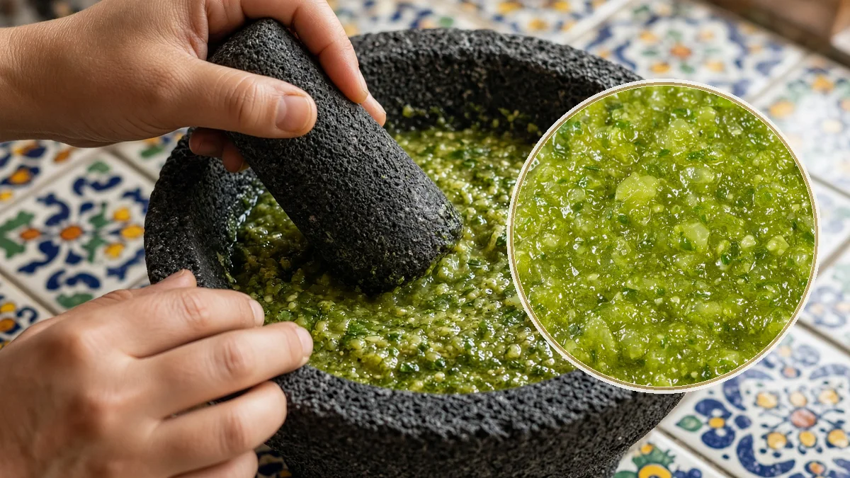 Salsa verde en un contexto alimentario cotidiano